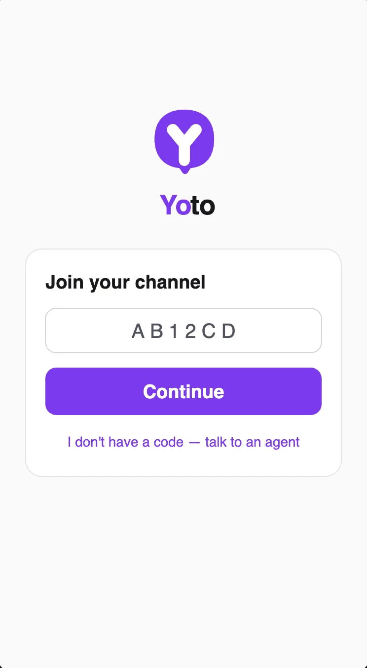 Joining a Yoto channel with an invite code
